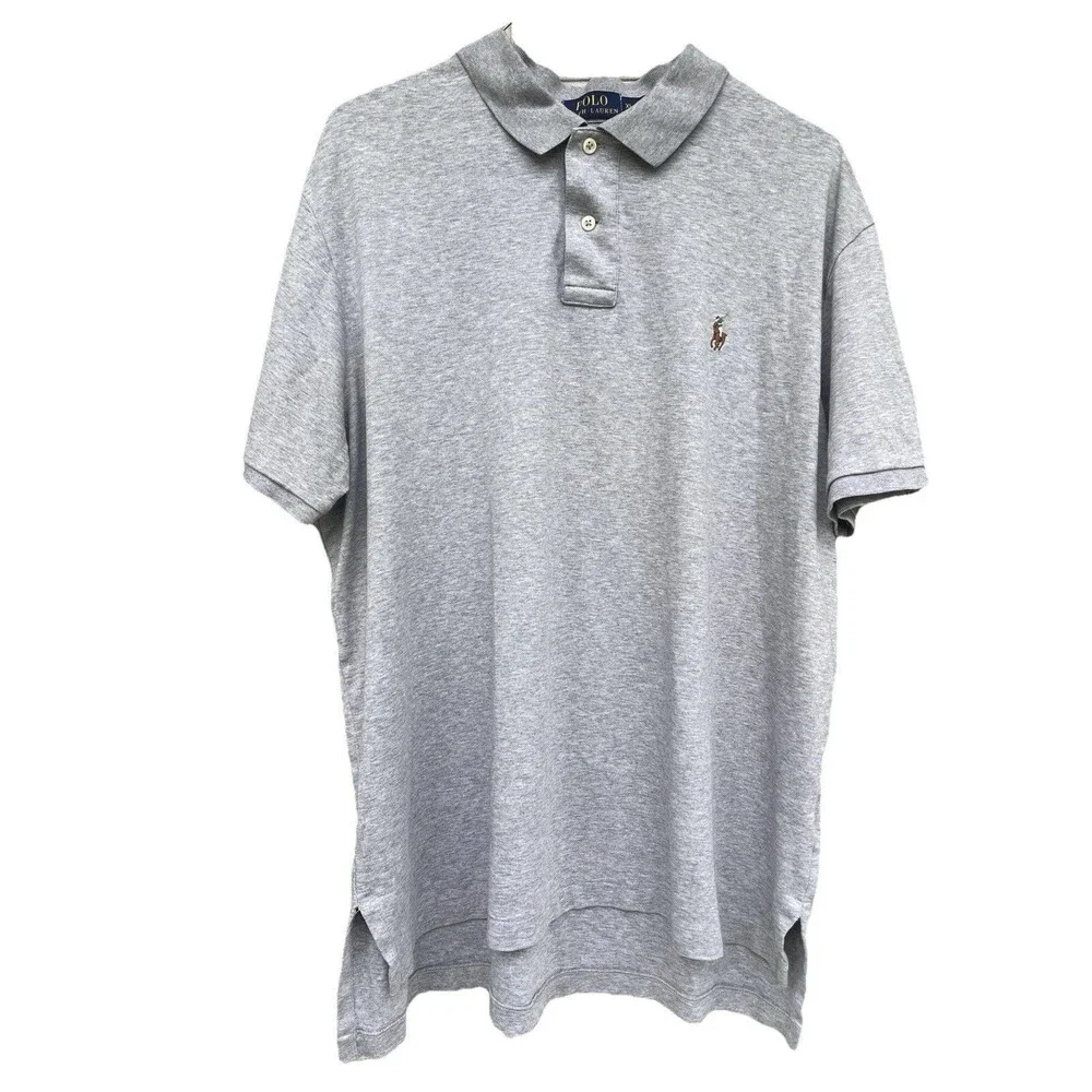 Polo Ralph Lauren Polo Shirt Men’s XL Gray Pima Cotton Soft Touch Pony Logo